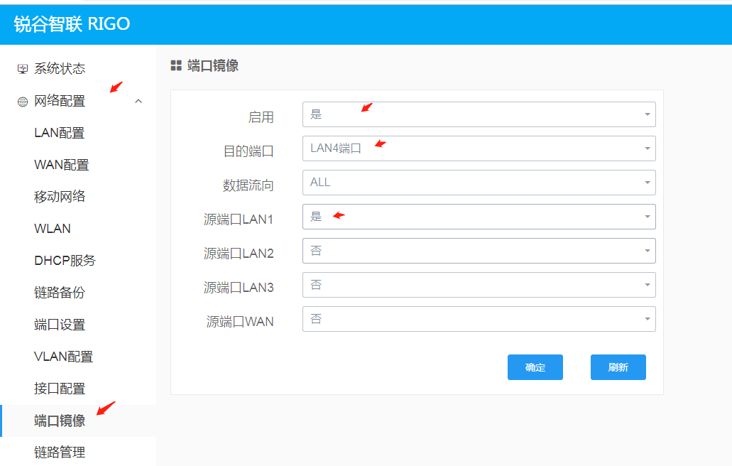 銳谷工業(yè)路由器端口鏡像怎么使用？